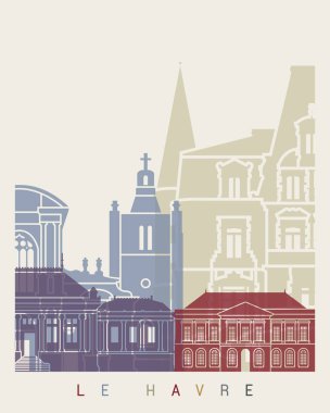 Le Havre skyline poster