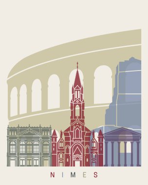 Nimes skyline poster