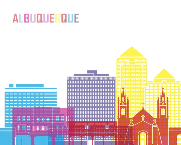 Albuquerque _ V2 skyline pop — Image vectorielle