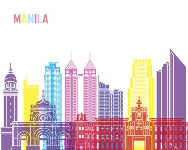 Manila skyline pop clipart