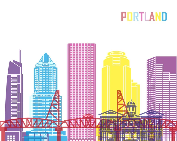 Horizonte de Portland V2 pop —  Vetores de Stock