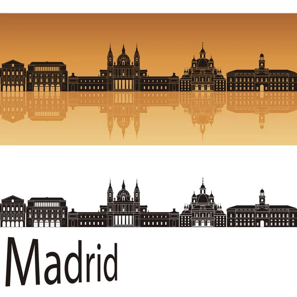Madrid V2 Panorama v orange — Stockový vektor