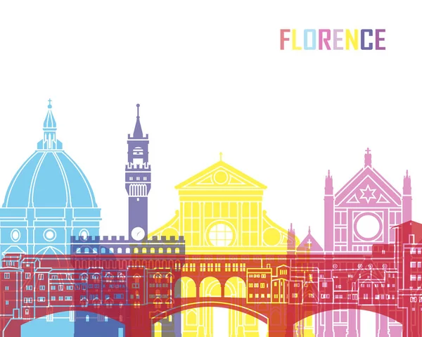 Skyline de Florence pop — Image vectorielle