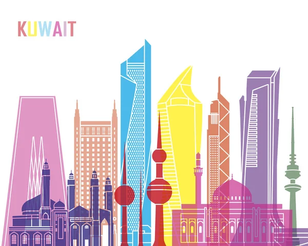 Horizonte de Kuwait V2 pop — Vector de stock