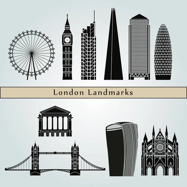 London V2 Landmarks — Stock Vector