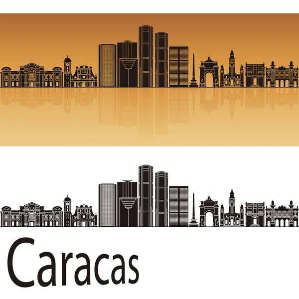 Caracas V2 skyline in purple radiant orchid — Stock Vector