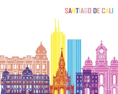 Santiago de Cali skyline pop