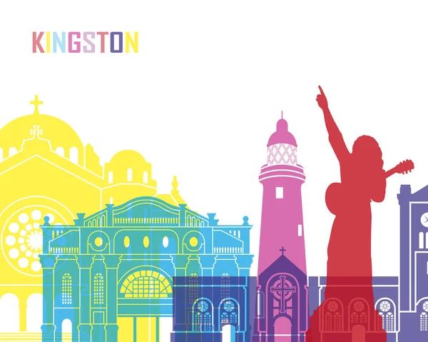 Skyline de Kingston pop — Image vectorielle