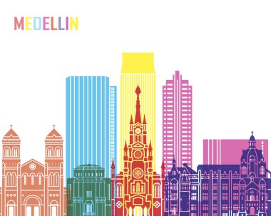 Medellin manzarası pop