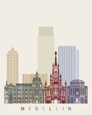Poster Medellin manzarası