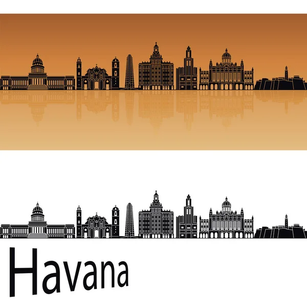 Linha do horizonte de Havana V2 — Vetor de Stock