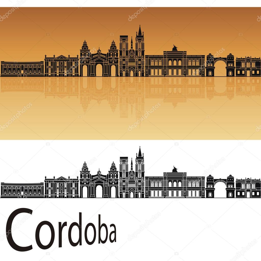 Cordoba skyline in orange
