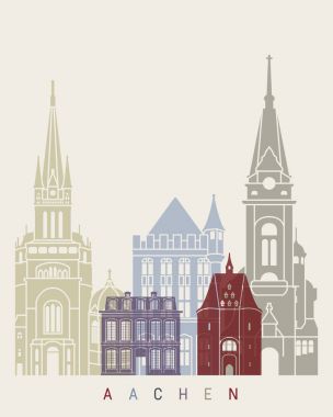 Aachen skyline poster
