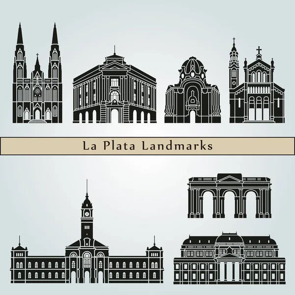 La Plata Landmarks — Stock Vector