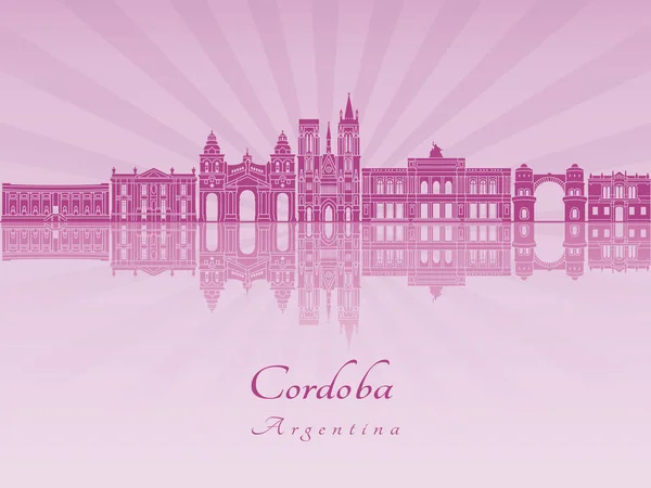 Cordoba Ar skylkine i lila radiant orchid — Stock vektor