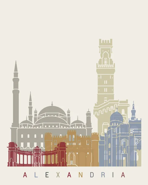 Alexandria manzarası poster — Stok Vektör