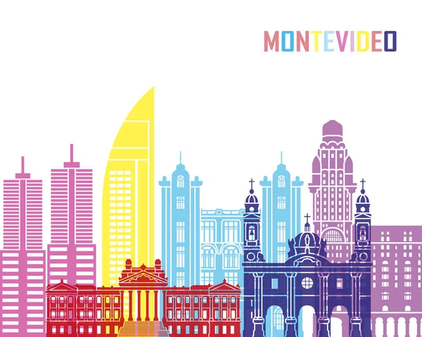 Montevideo skyline pop — Stockvector