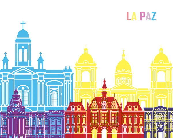 La Paz skyline pop — Stockvector