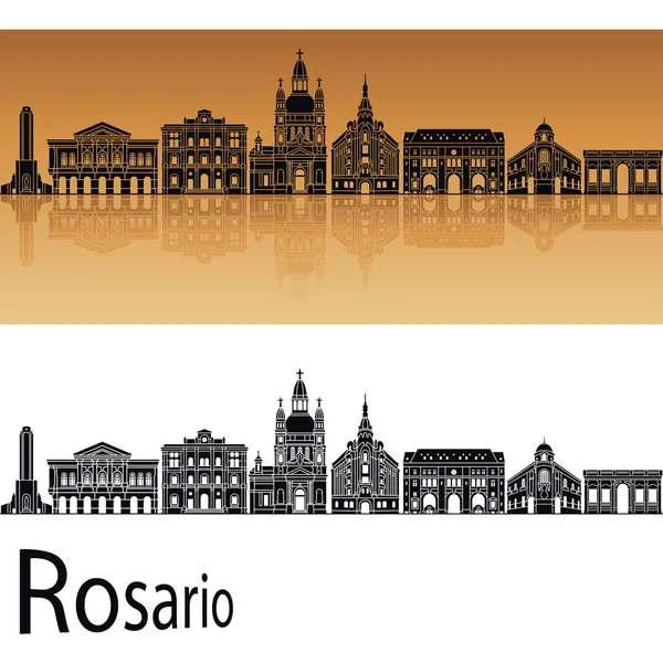 Skyline Rosario en naranja — Archivo Imágenes Vectoriales