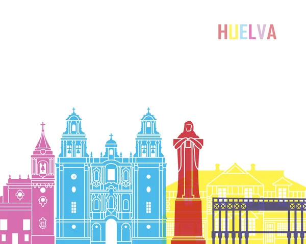 Huelva skyline pop — Stockvector
