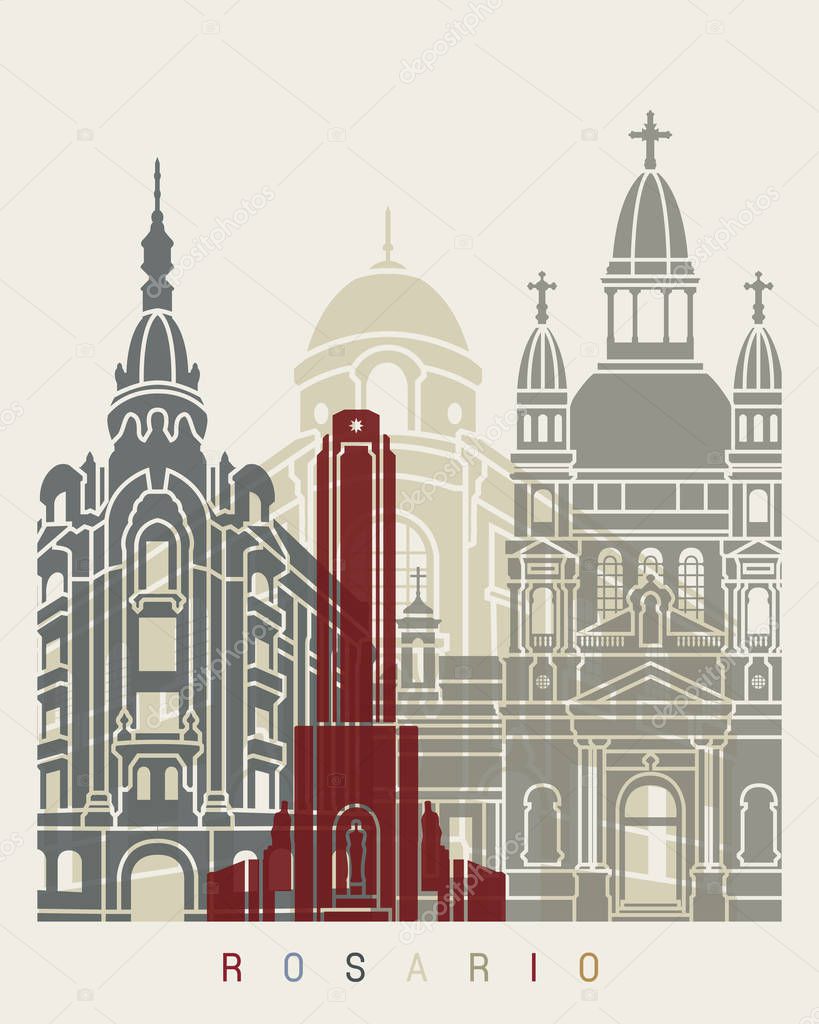 Rosario skyline poster