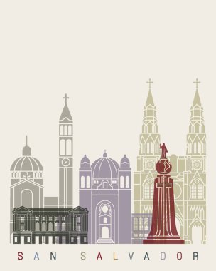 San Salvador manzarası poster
