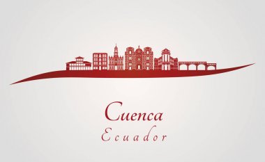 Cuenca Ec manzarası kırmızı