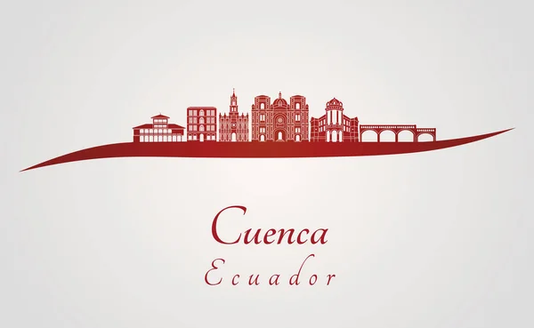 Cuenca horizonte de la CE en rojo — Vector de stock