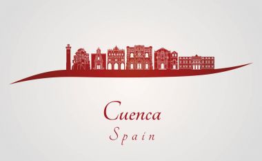 Cuenca manzarası kırmızı