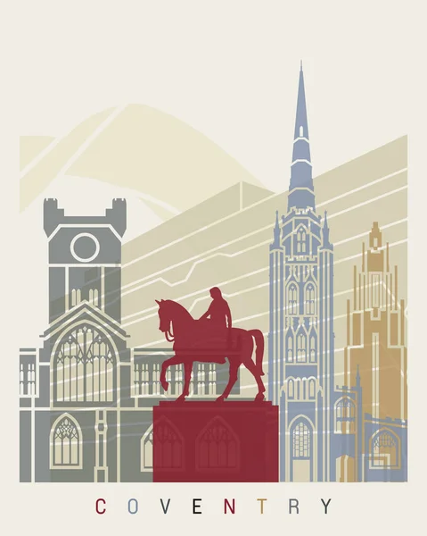 Coventry skyline affisch — Stock vektor