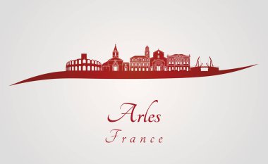 Arles manzarası kırmızı