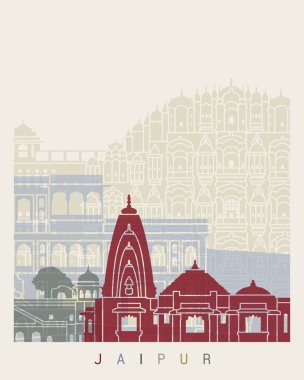 Jaipur skyline poster clipart