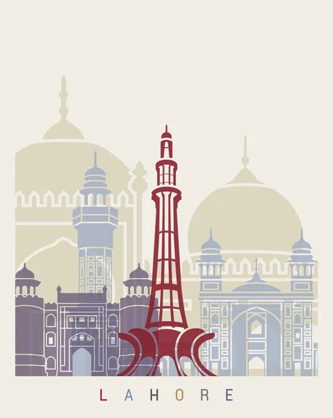 Affiche Lahore skyline — Image vectorielle