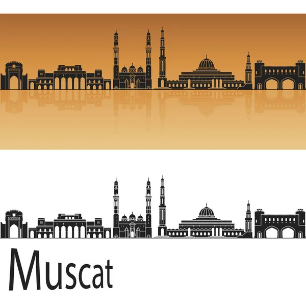 Muscat skyline-narancs — Stock Vector