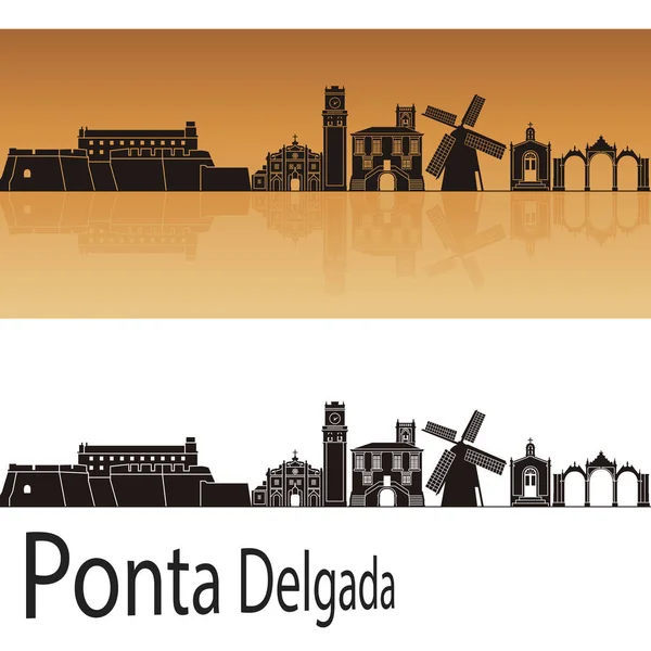 Ponta Delgada skyline — Stockvector