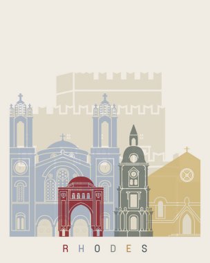Rhodes manzarası poster
