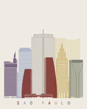 Sao Paulo V2 skyline poster