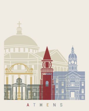 Athens Ga manzarası poster