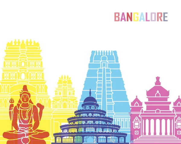 Bangalore skyline pop — Stock Vector