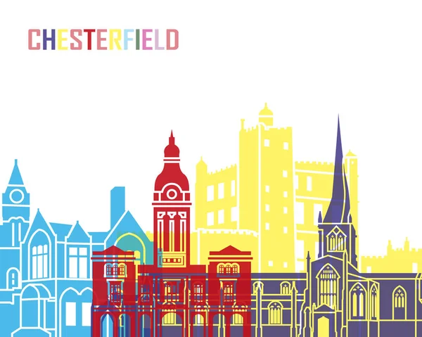 Chesterfield Reino Unido skyline pop — Vetor de Stock