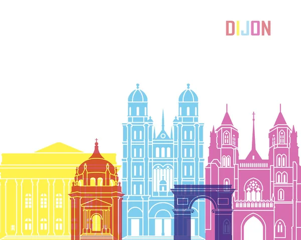 Dijon skyline pop — Stockvector