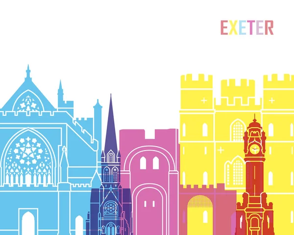 Exeter skyline pop — Stock Vector