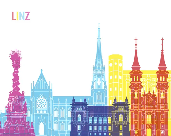 Linz skyline pop — стоковий вектор