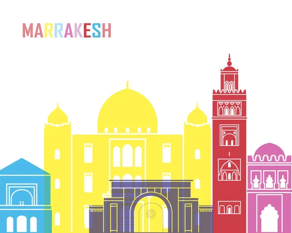 Panoramę miasta Marrakesz pop — Wektor stockowy