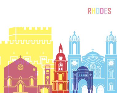 Rhodes manzarası pop
