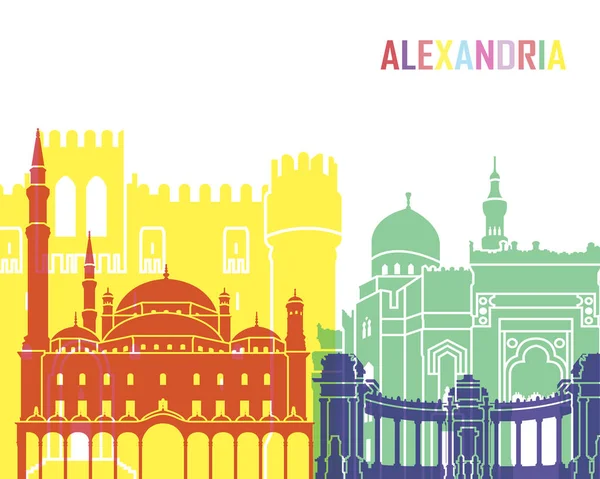 Alexandria skyline pop — Stock vektor