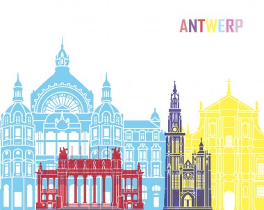 Antwerp manzarası pop