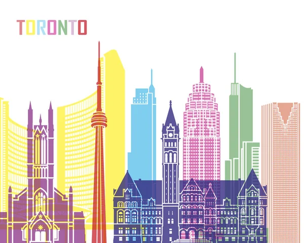 Skyline de Toronto V2 pop — Archivo Imágenes Vectoriales