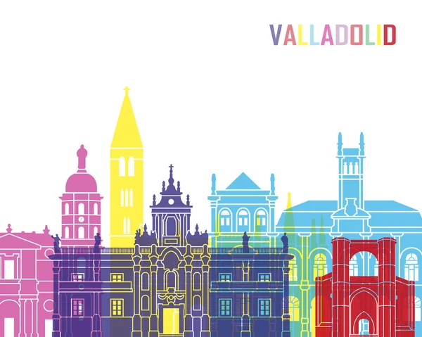 Valladolid skyline pop — Wektor stockowy