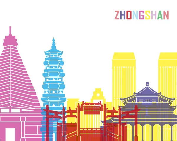 Zhongshan skyline pop — Stockvector